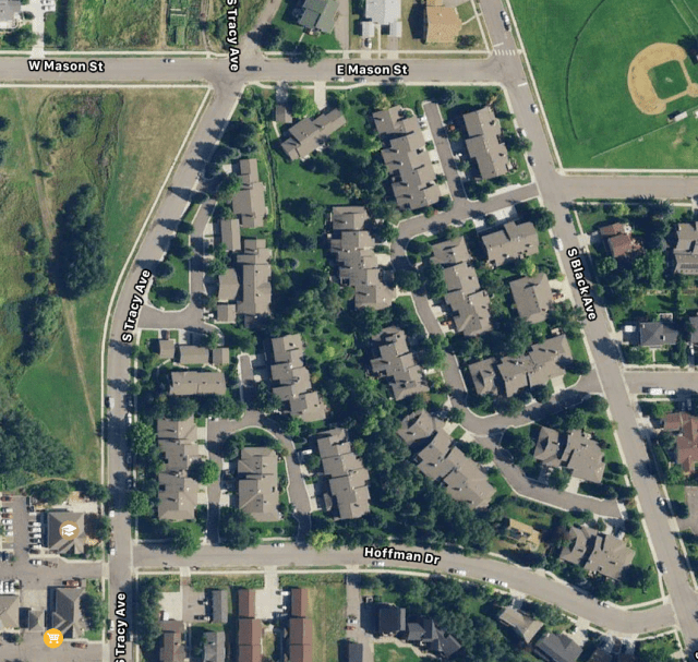 satellite view of Woodbrook